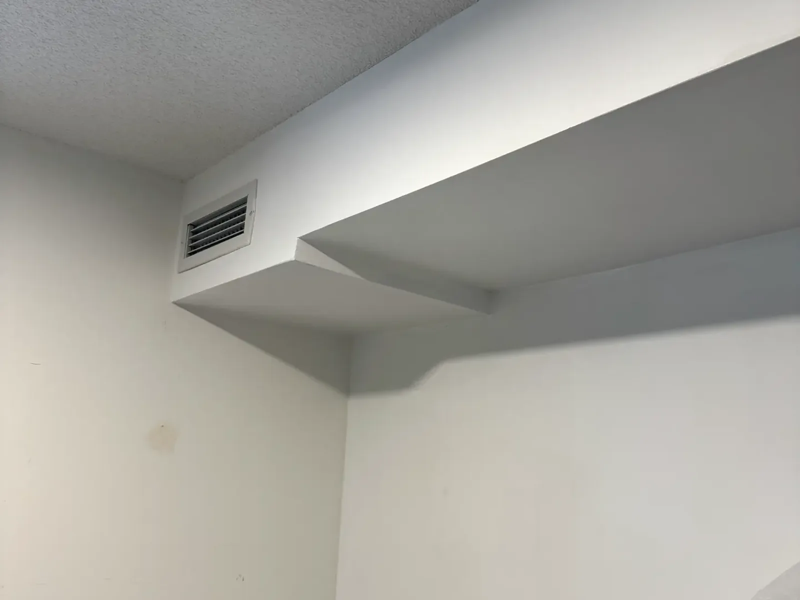 Ceiling bulkhead finished, sanded and painted
